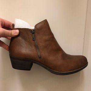 Lucky Brand Brown Basel Bootie Size 11
